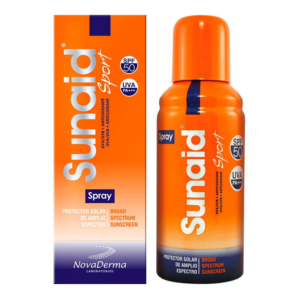 NOVADERMA SUNAID SPORT SPF 50 SPRAY x 180 ML – Elemental para tu piel